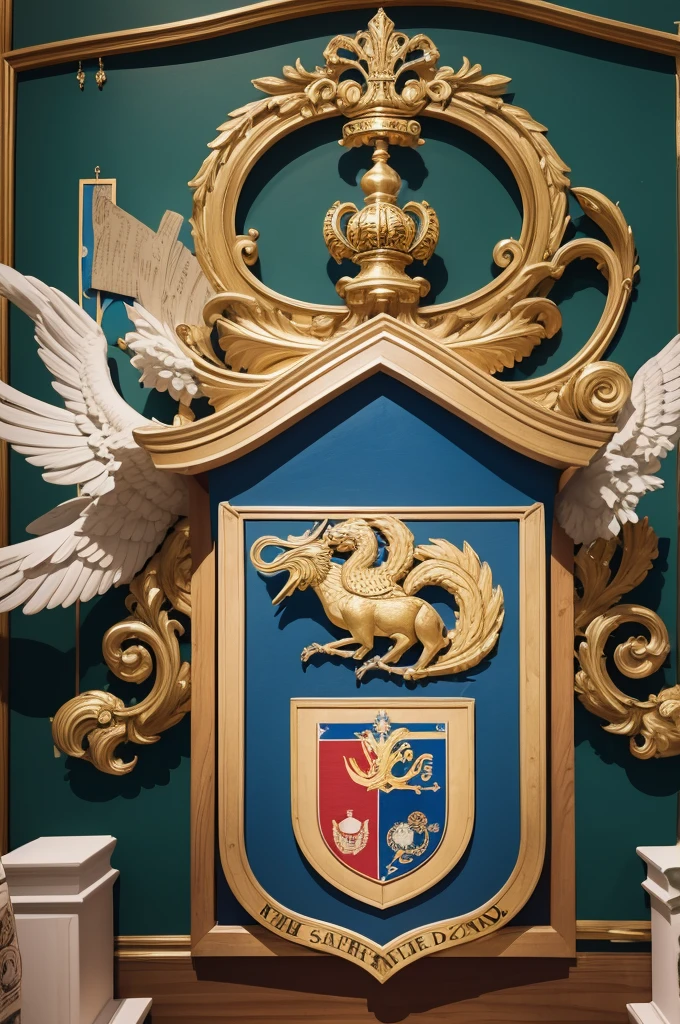 Create a coat of arms for a school museum written in the center Museu Colégio Saldanha
