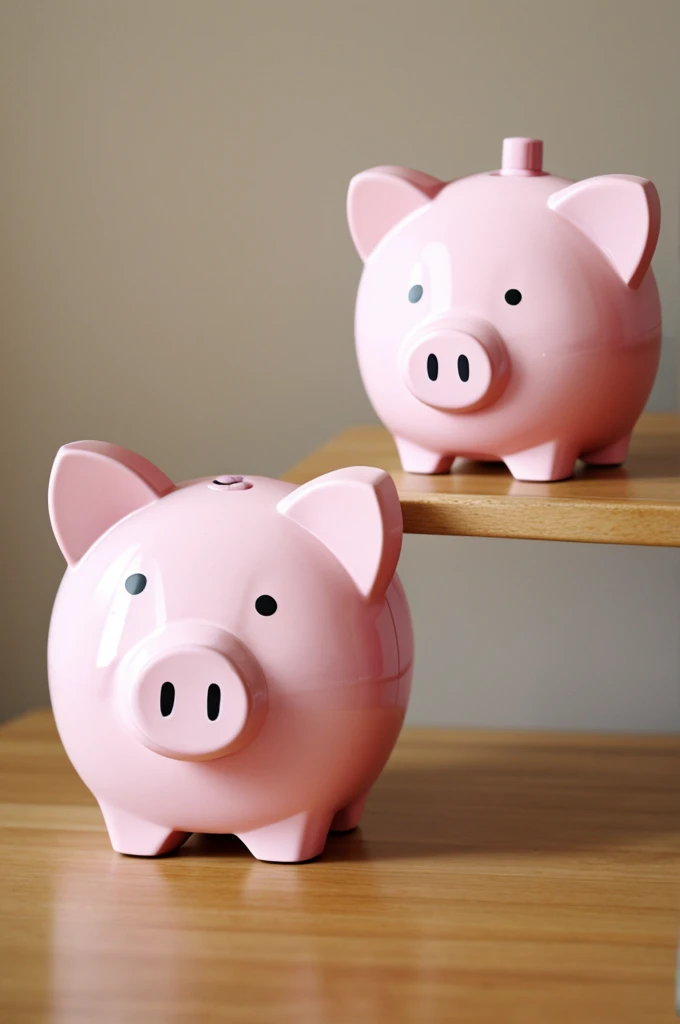 Create a plastic piggy bank that is square 