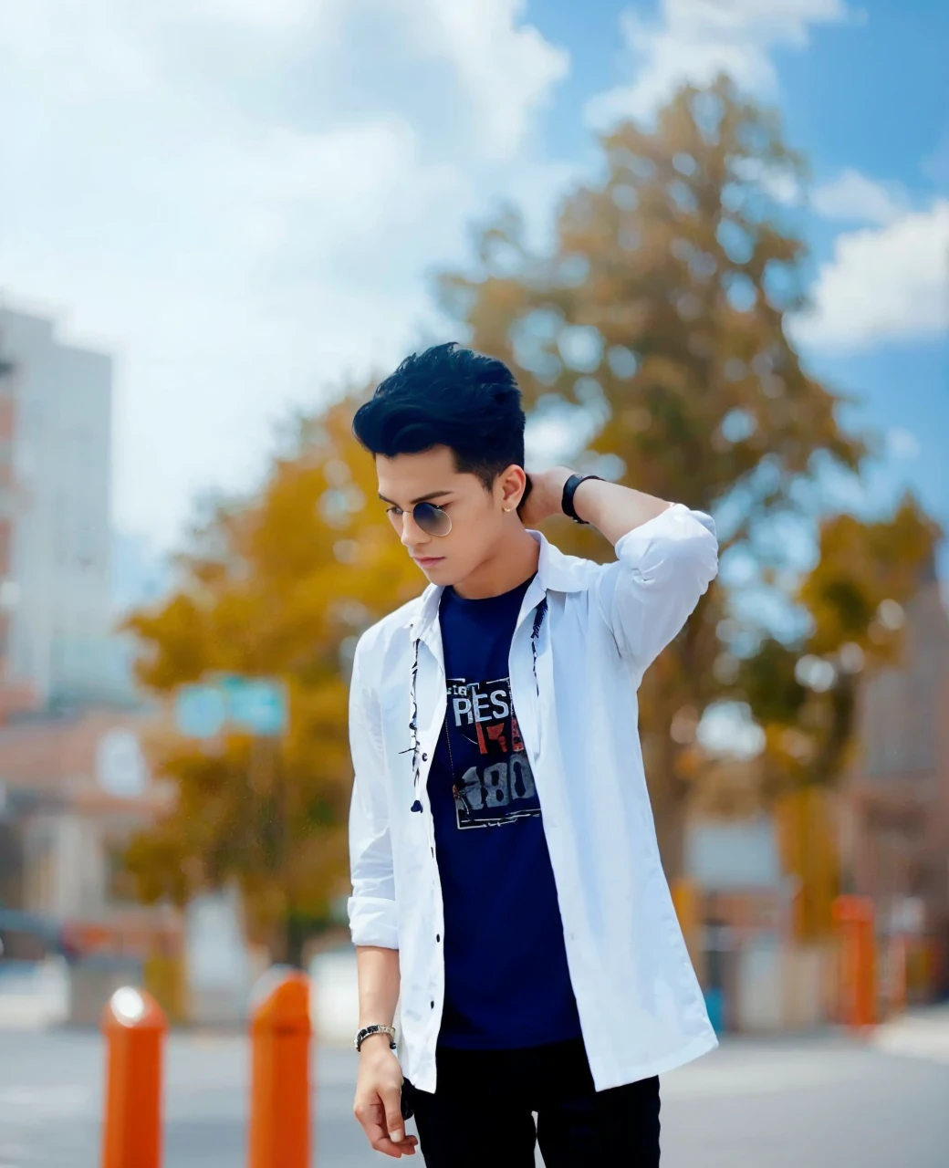 stylish boy model look no face changes
