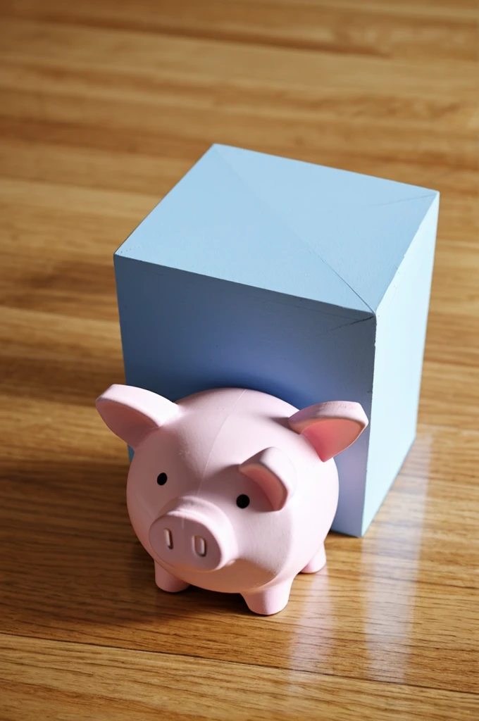 Create a square-shaped piggy bank 