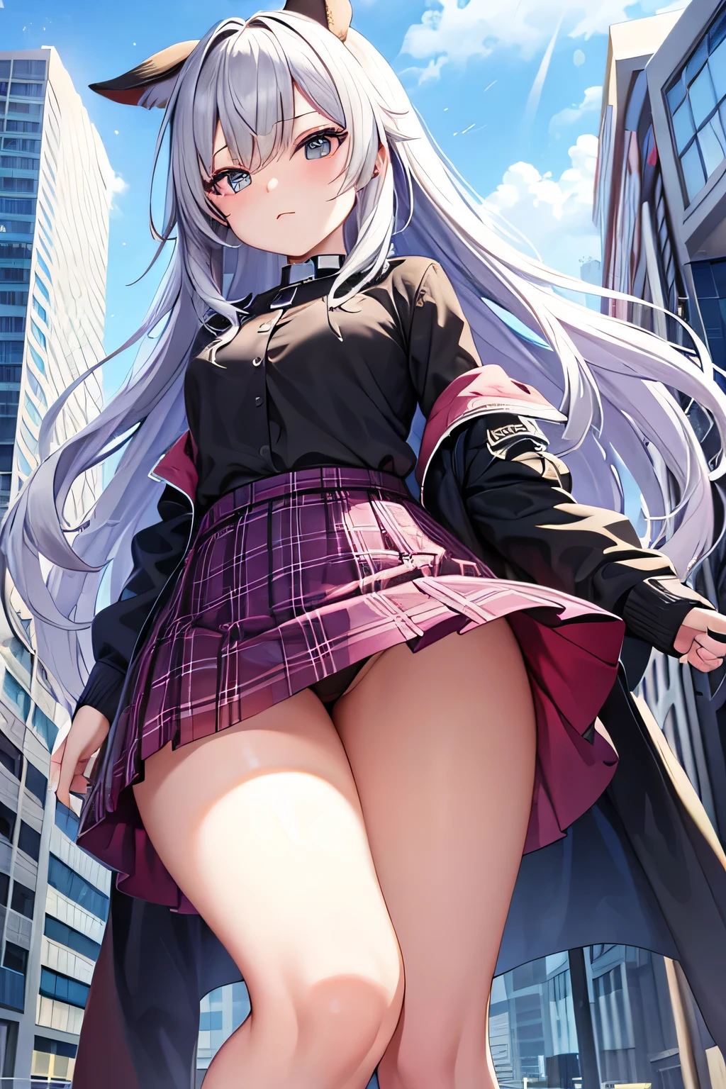 Original character , mini skirt , colorful color scheme , fury , citys ,