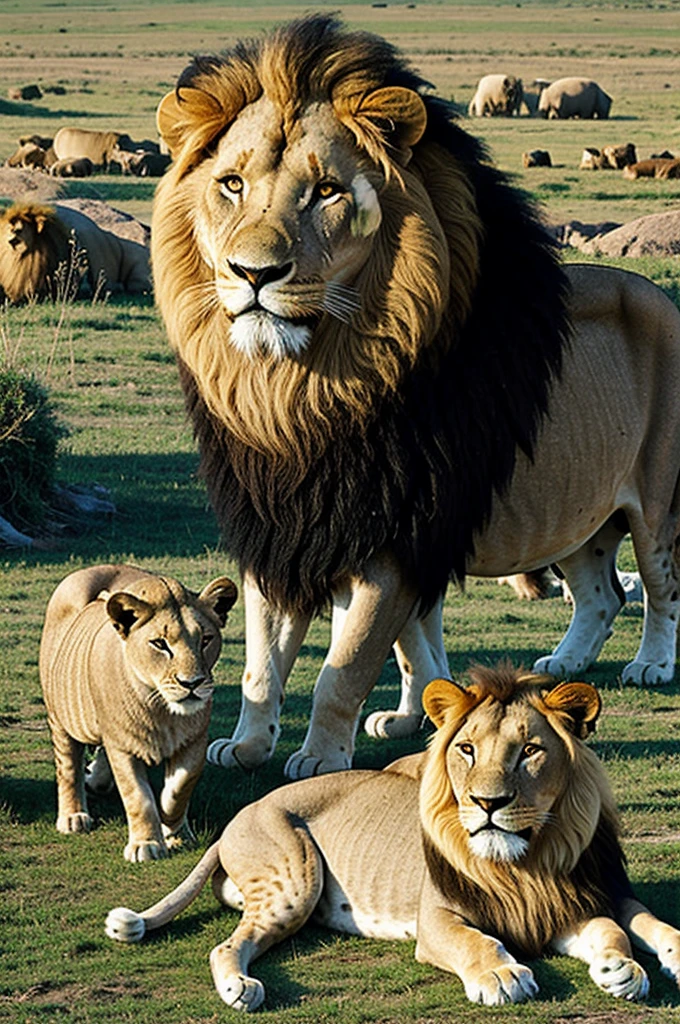 A lion and a sheep friends