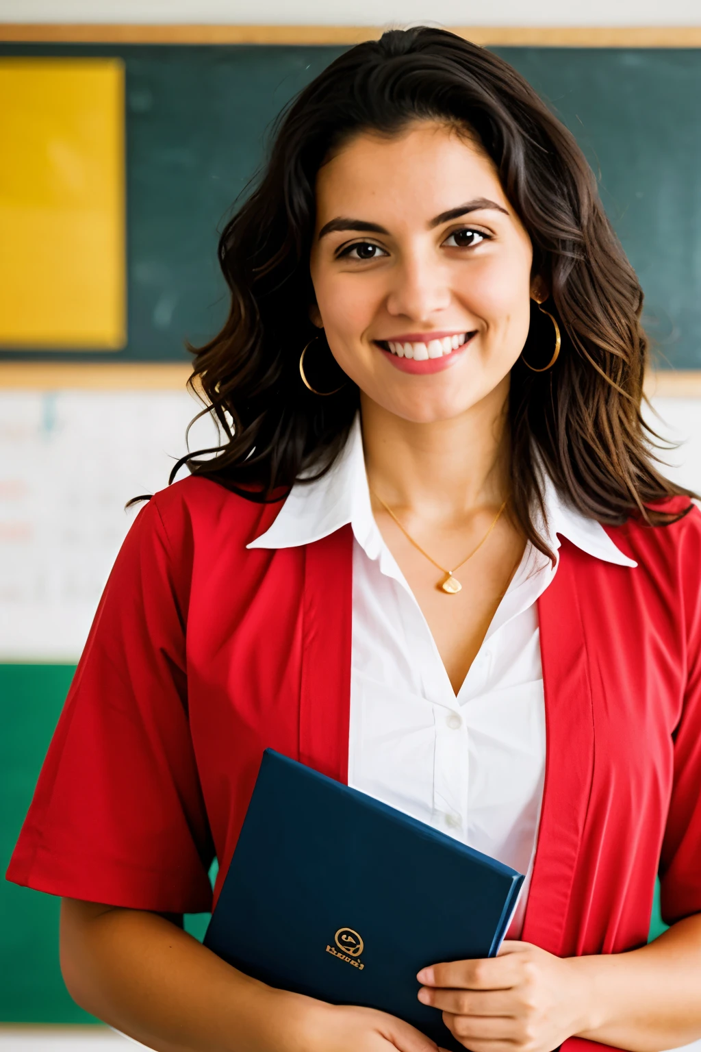 a teacher with her degree 