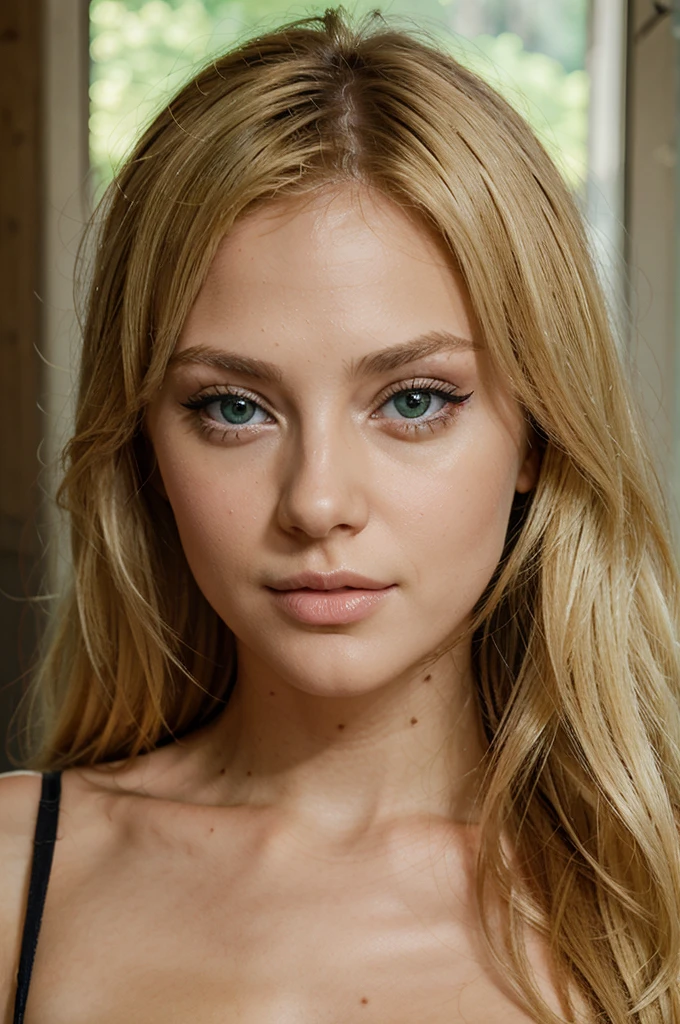 blonde sexy types suedoise yeux vert epaule denuder