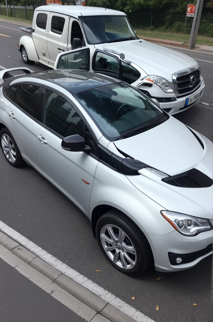 Car with leg