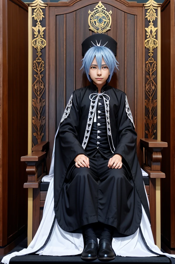 Ryomen sukuna true form sitting on a throne