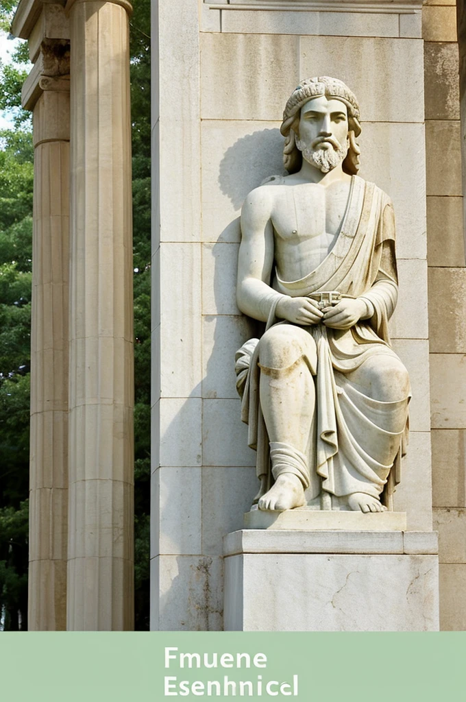 Create a logo for the YouTube channel 'Life’s Essence.' The design should feature an elegant, minimalistic portrait of Socrates, emphasizing his wise and educated demeanor. Incorporate elements of ancient Greek aesthetics, such as laurel leaves or classical columns, to convey wisdom and timeless knowledge. Use calming, natural colors like soft greens and earthy tones to reflect the zen and motivational themes of the channel. Include the channel name 'Life’s Essence' in a clean, modern font that complements the overall design