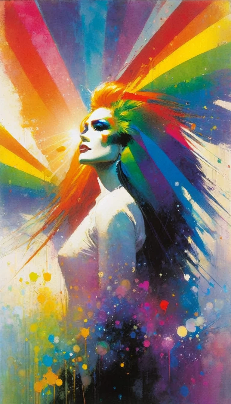 pride (art inspired by Bill Sienkiewicz ). oil painting)