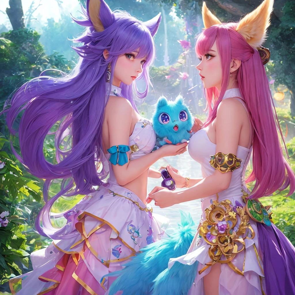 animal illustrations,mixed species,different kinds of animals,various species,diverse animals,digimon evolution，Ultimate Evolution，perfect body，ultimate body，horse，There is personification，digimon evolution，Ultimate Evolution，perfect body，ultimate body，UFO，There is a horse，There is personification animation comprehensive，Multiple animal races，Fully anthropomorphic（human body，Animal ears，Beast tail），Lots of beauties，Many dancers，Lots of beautiesBest Quality，Super detailed，Realistic，（Pixel art，Concept Art：1.2），mood，Unbridled imagination，quirky style，Cartoon creatures，Crazy combination，chaotic scene，，creativity，Art，mixed species inspiration，Pokemon style，Love to play、whimsical、Colorful、Playful、imagination、Mysterious atmosphere、Cute characters、unique design、fictional animals、eye-catching、Attention to detail、Colorful、expressiveness、Entertainment、Unconventional、Stimulate、various kinds，animal diversity，harmonious relationship，peaceful coexistence，animal world，Art performance，Beautifully illustrated creatures，Amazing fusion，hybrid animals，Unusual biological pairings，Pokemon Art Style，Digimon Key Art，Shansen JianArt，Maki Haku，BitmapArt，releaseimagination，charming depiction，Case，Interesting visual storytelling，Rich creativity，Wonderful composition，Natural Art Inspiration，Fascinating Art Works，Rich narrative，Whimsical story，Playful interpretation，Rich imagination settings，Unique artistic expression，Lively and dynamic，images full of energy，stunning details，Carefully crafted masterpieces of art，masterpiece，illustration，，Fox ears，Mecha，mechanical，Fluffy tail，Blank Background，Mechanical Legs，（Fluorescent color：1.5），（Laser purple light：1.1），Foxfire，fluorescent pink，