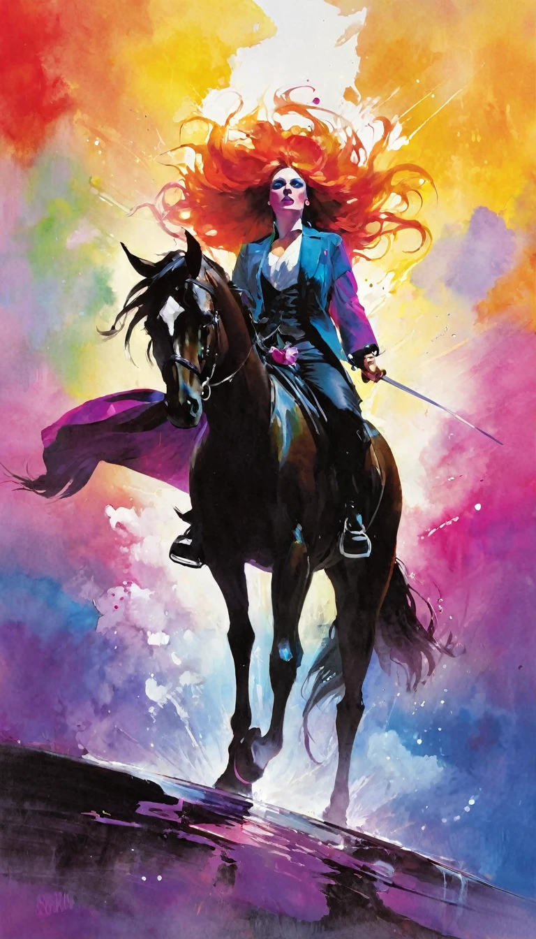 pride (art inspired by Bill Sienkiewicz ). oil painting)