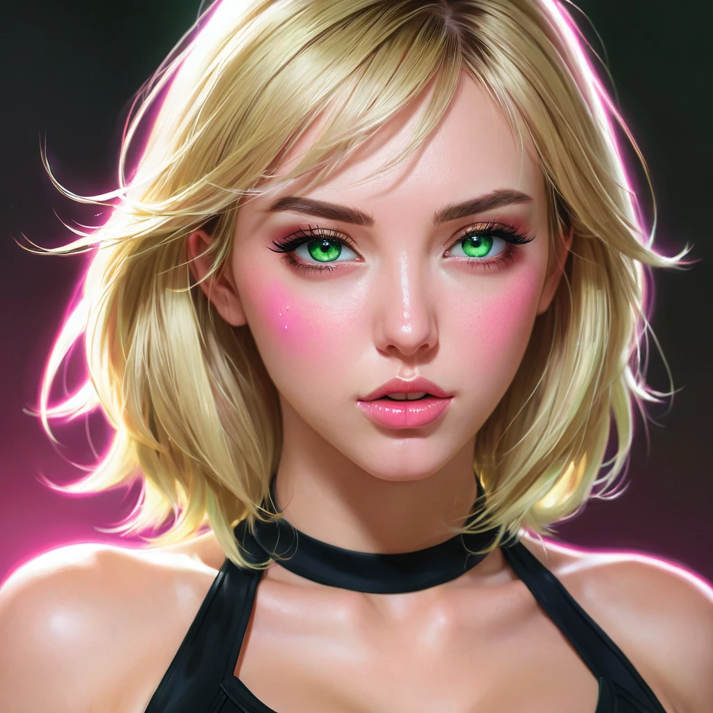 Oral rape of the woman blonde hair green eyes and pink batm and a black top, realistic art style, RossDraws portrait, Artgerm portrait, Anime realistic artstyle, 4K realistic digital art, 4K realistic digital art, 8K Artgerm Bokeh, DeviantArt Artstation CGScosiety, ArtGerm extremely detailed, made with anime painter studio, RossDraw digital painting, (cum on face:1.3), (cum on black top: 1.3)