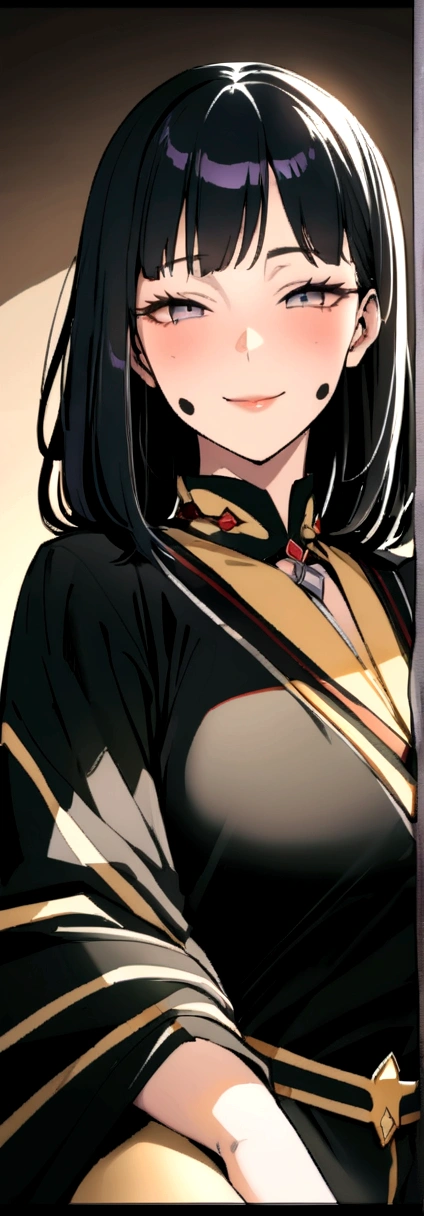 Masterpiece,Best quality, (maam. clerk:1), ((Portrait:1.3)), Cross arms， Smile，Professional Dress，Long legs，skin hyper-detail，Clear pores，in a panoramic view，Cocked buttocks，black lence stockings，Beautiful young Japanese woman over 40 years old,  Perfect face, Fantastic look,  (Detailed facial features),  Clean and nice face，