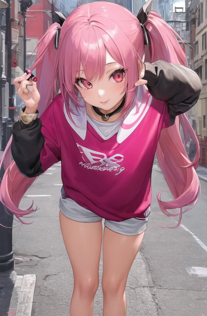 Milim Nava,milim,twin tail,long pink hair, from TENSURA, tenseishitaraslimedattaken,((best quality)), ((masterpiece)), (detailed), milim nava,