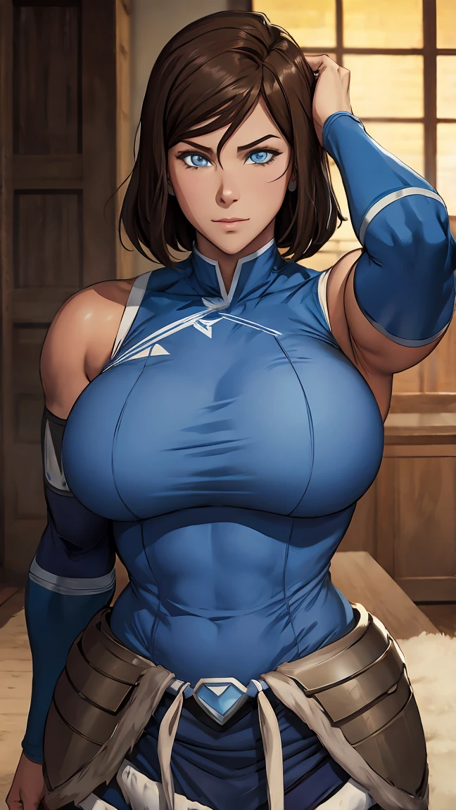 Huge muscle woman  knight armor  korra