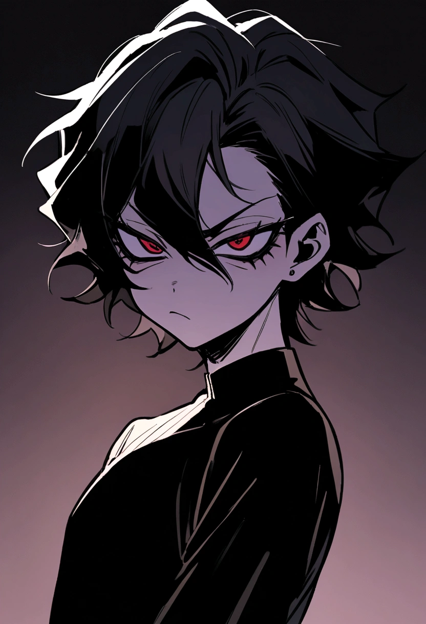 Akira Fudo, Devilman Crybaby, Male, with black clothes