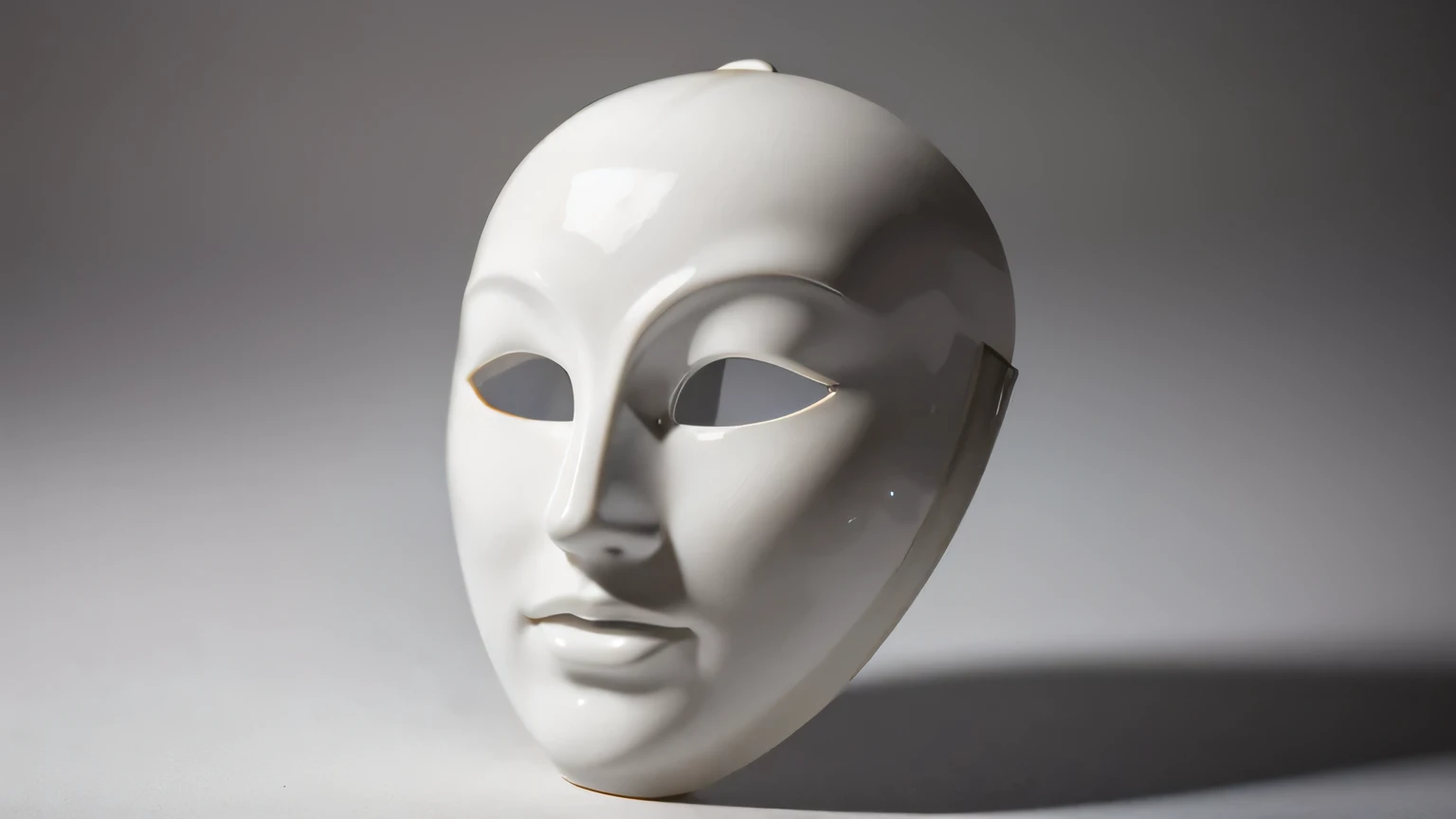 A porcelain mask with a crack