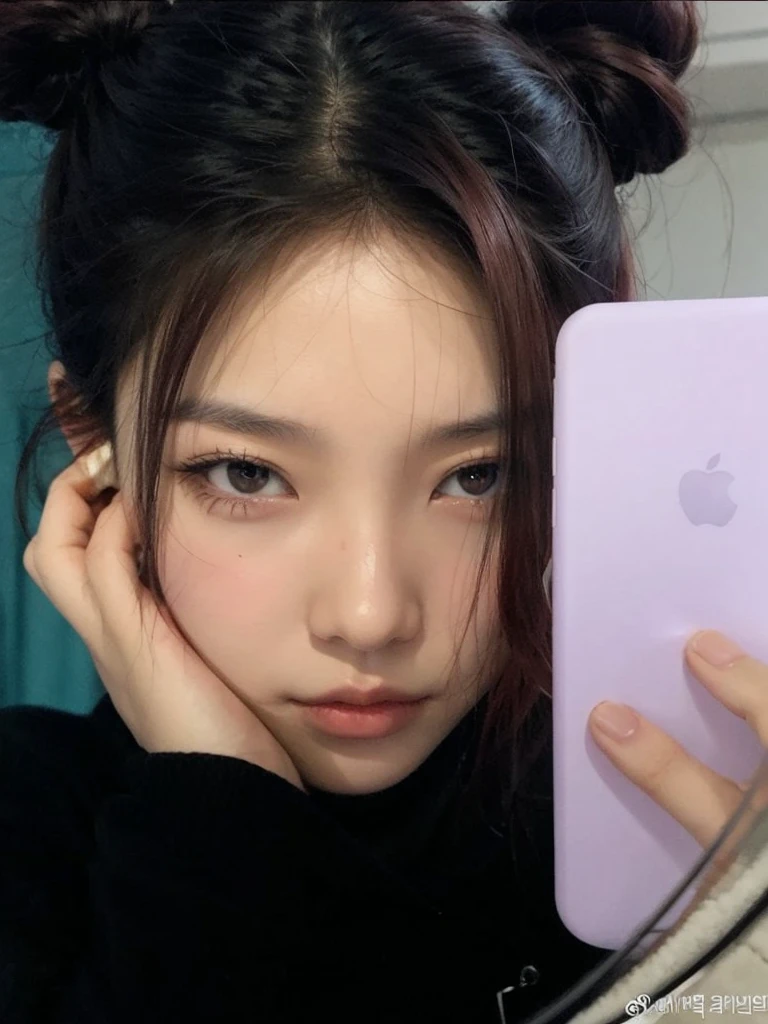 Korean girl with red hair