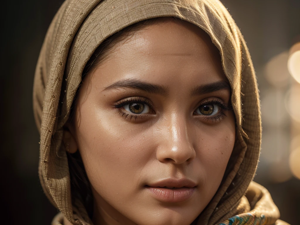 a muslim girl, beautiful detailed eyes, beautiful detailed lips, extremely detailed eyes and face, long eyelashes, hijab, islamic, modest, thoughtful expression, serene, peaceful, (best quality,4k,8k,highres,masterpiece:1.2),ultra-detailed,(realistic,photorealistic,photo-realistic:1.37),HDR,UHD,studio lighting,ultra-fine painting,sharp focus,physically-based rendering,extreme detail description,professional,vivid colors,portrait,warm color tones,soft lighting