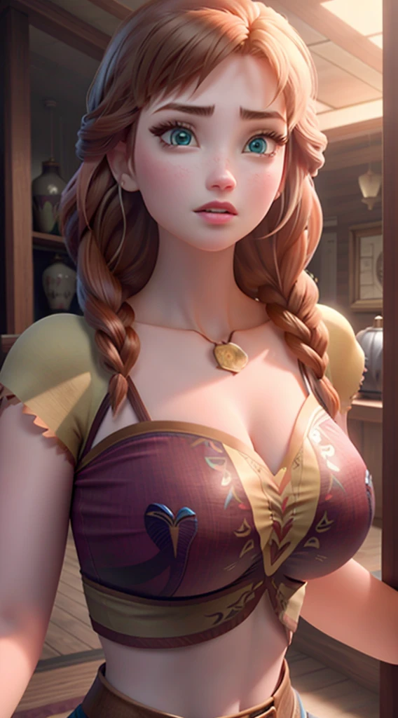 ana of arendelle, ahegao, showing breasts, big boobies, Sunnyday