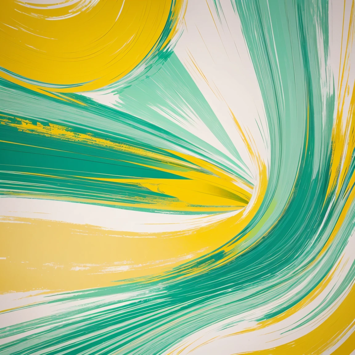 (abstract :1.3), mint green and maize colors art design, ideal for stickers, t-shirts, posters, thick wide brush strokes