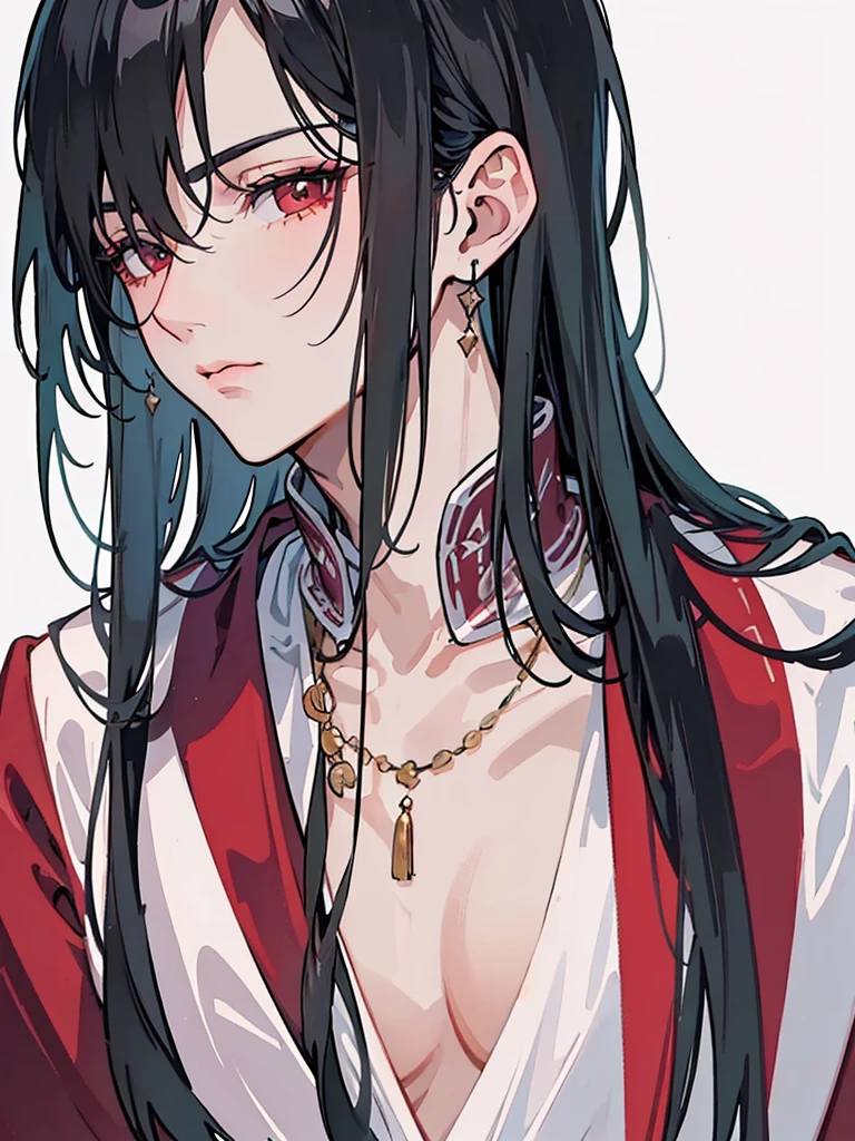 (masterpiece, top quality, best quality,official art, beautiful and aesthetic:1.2),(1man:1.3), long black hair,