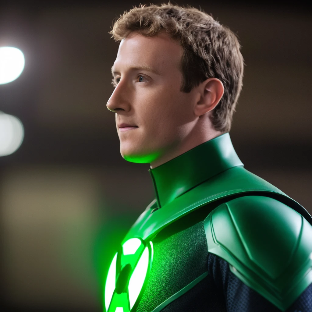 cinematic photo (((ohwx man))) an intergalactic cop As Green Lantern/Hal Jordan, a fearless test pilot chosen by the Green Lantern Corps to wield a power ring that can create constructs from pure willpower., Green suit and glowing ring, showcasing his unwavering will and responsibility to maintain interstellar order. . 35mm photograph, film, bokeh, professional, 4k, highly detailed