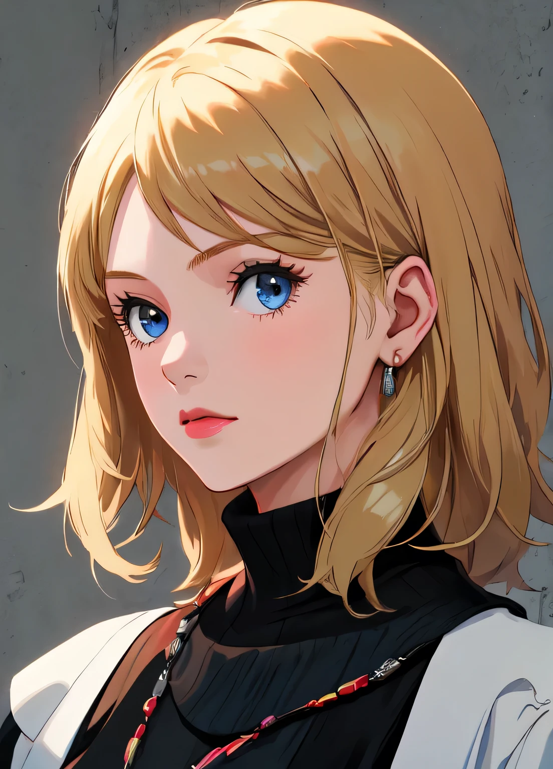 1 girl, One, Band, blond hair, Two, portrait, (piece of art, better quality:1.2), Awarded, piece of art, bright, volumetric lighting