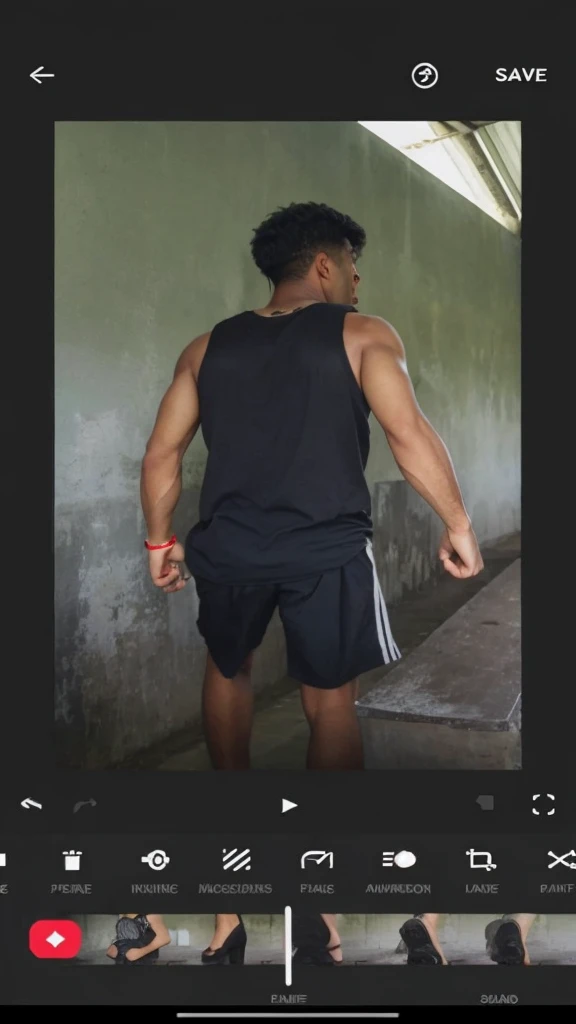 David, black glasses, buff, muscular, at the gym, wearing tank top, sweaty, black shorts,