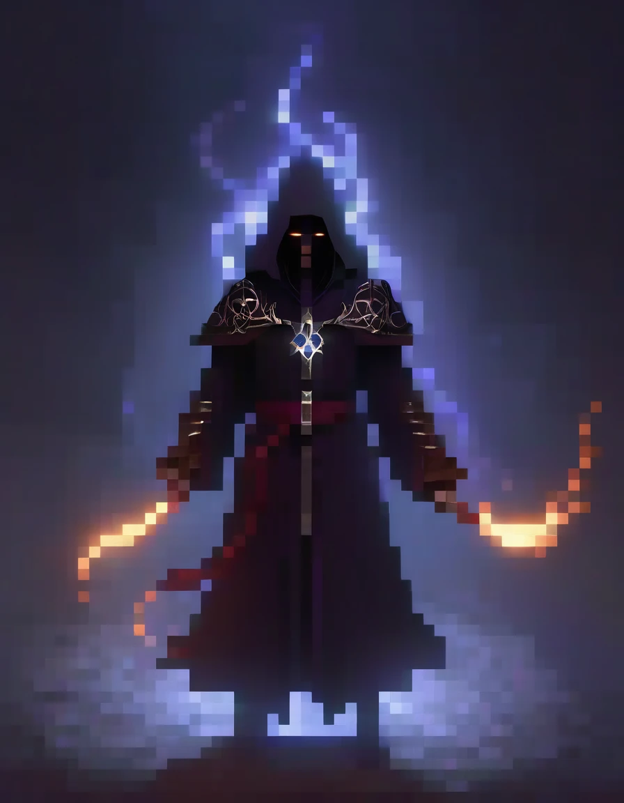 a dark mage in a shadowy environment, mysterious magic energy swirling around, dramatic lighting, sinister expression, long dark robes, glowing eyes, powerful magic user, (best quality,8k,highres,masterpiece:1.2),ultra-detailed,(realistic,photorealistic,photo-realistic:1.37),dark fantasy,dramatic lighting,cinematic,chiaroscuro,moody atmosphere