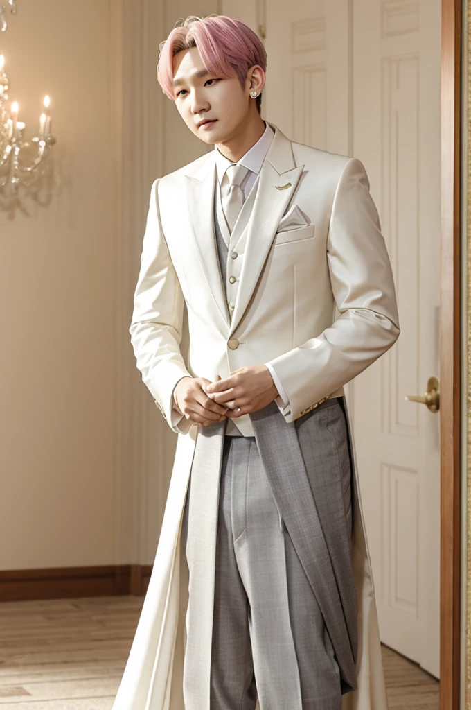 Suga of bts with wedding clothes
