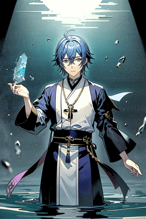male,Blue Priest,Shinto,Japan,Water floats