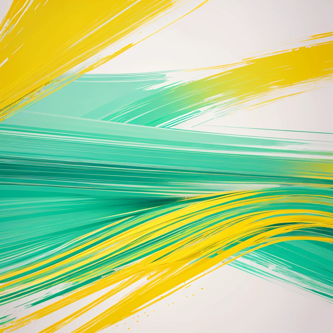 (abstract :1.3), mint green and maize colors art design, ideal for stickers, t-shirts, posters, thick wide brush strokes