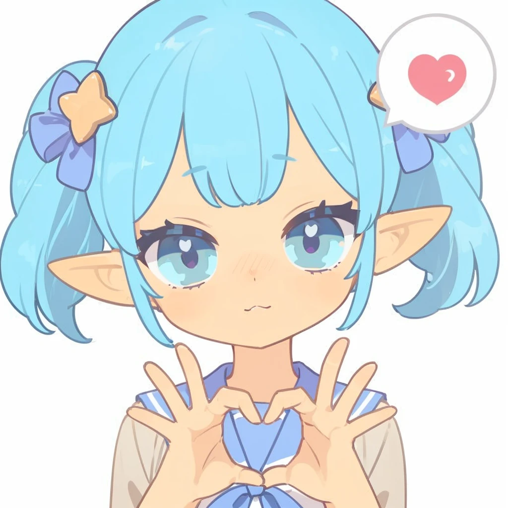 Make him have very light blonde hair, violet eyes and with his hands do "👉👈" while you look timidly.