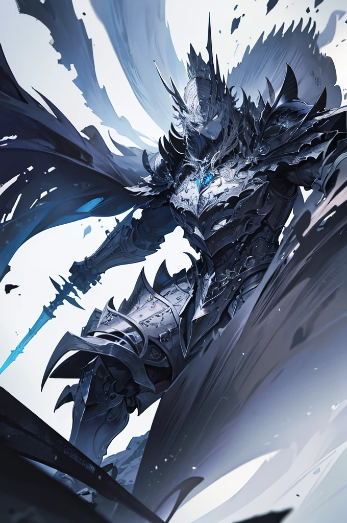 1 angry wizard, sword fired, extremely detailed face, intricate armor, dynamic pose, photo-realistic, stunning lighting, cinematic composition, masterpiece, 4k, highly detailed, full body in frame, powerful, muscular, aggressive expression, dramatic shadows, atmospheric, epic, hyper-realistic, dramatic, intense, full body