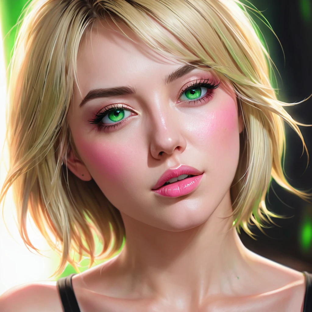 Oral rape of the woman blonde hair green eyes and pink batm and a black top, realistic art style, RossDraws portrait, Artgerm portrait, Anime realistic artstyle, 4K realistic digital art, 4K realistic digital art, 8K Artgerm Bokeh, DeviantArt Artstation CGScosiety, ArtGerm extremely detailed, made with anime painter studio, RossDraw digital painting, (cum on face:1.3), (cum on black top: 1.3)
