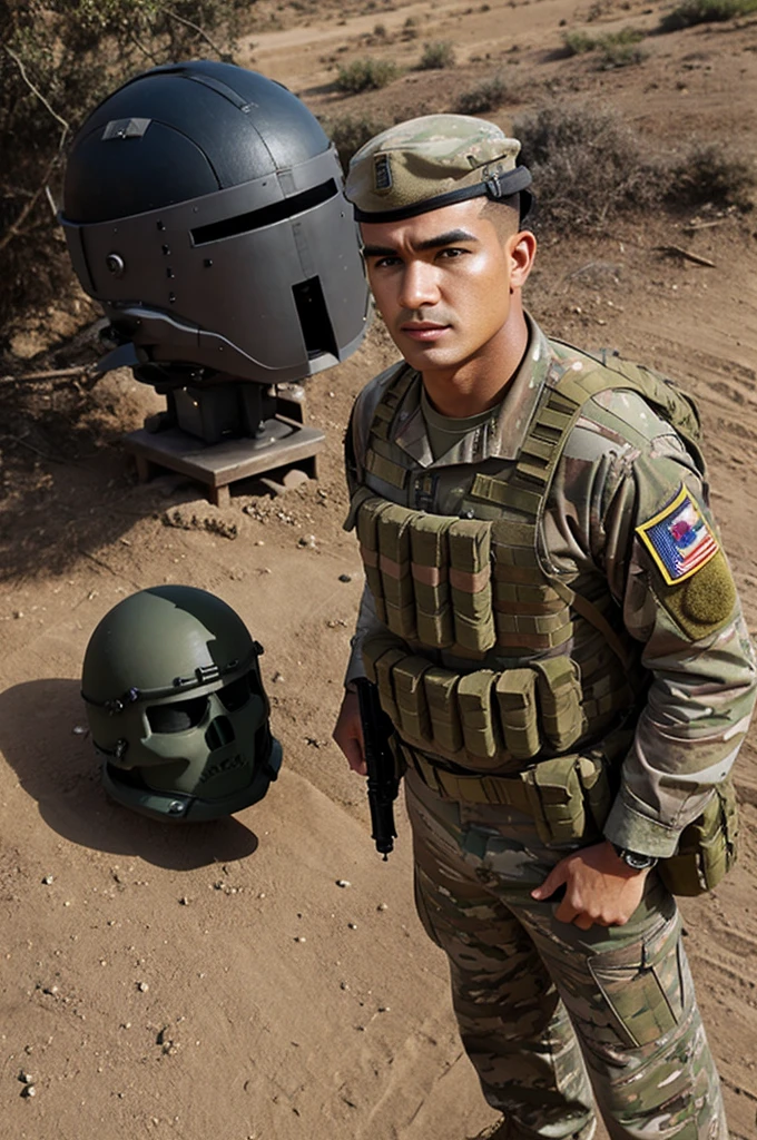 Soldier with big head