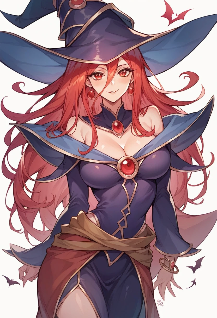 a woman with long red hair is posing for a picture, beautiful female sorceress, dark fantasy female magician, beautiful sorceress, a beautiful sorceress, pretty sorceress, crimson red hair and red eyes, beautiful sorceress female, beautiful succubus, sorceress woman, dark sorceress, beautiful female witch, very sexy devil outfit