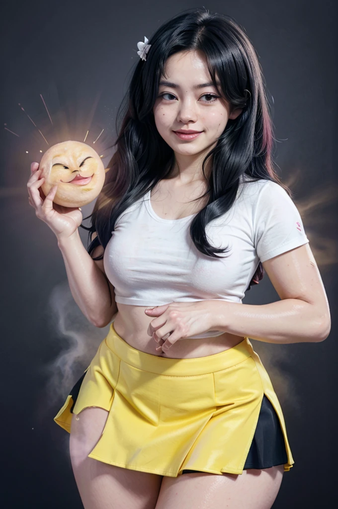 (competition, messy), (1woman), (leggings), (target of a pie throwing competition). Watch as she gets hit with an abundance of whipped cream pies to the face. It's a (messy game) and (wet and messy) experience that will leave you in stitches. (Pie throwing) and (pie fight), with (flying cream) and (thrown pies galore)