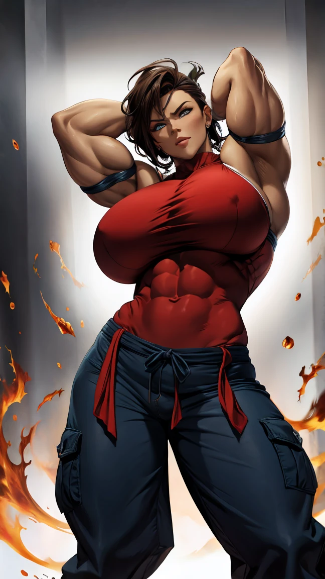 Huge muscle woman