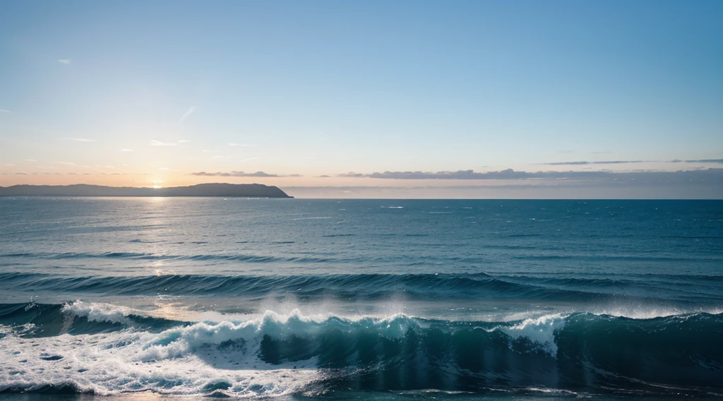 Generate a calming blue gradient background reminiscent of a tranquil ocean scene.