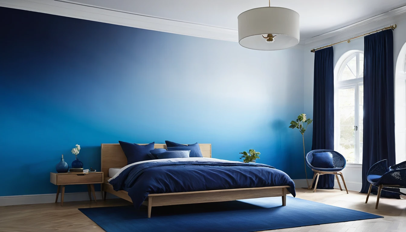 Create a dynamic blue gradient that transitions from deep navy to cerulean, evoking a sense of depth and serenity.