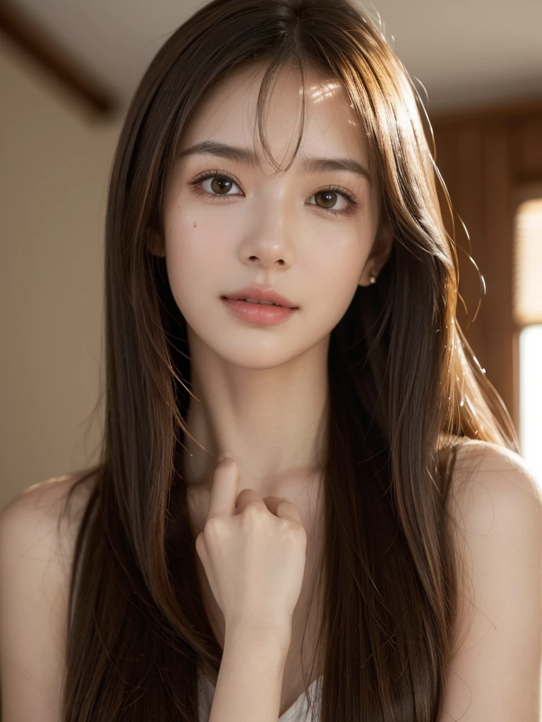 Random posture,1girl,seduce, beautiful breasts, lips, realistic, photo_\(medium\), solo, (masterpiece),(photorealistic:1.3), ultra-detailed, (high detailed skin:1.2),(best quality:1.0), (ultra highres:1.0), (ulzzang-6500:0.3), beautiful and clear eyes, delicate necklace,sunshine, (beautiful detailed makeup), (sexually aroused blushing heavy breathing:1.0), (soft glow bloom:0.5),