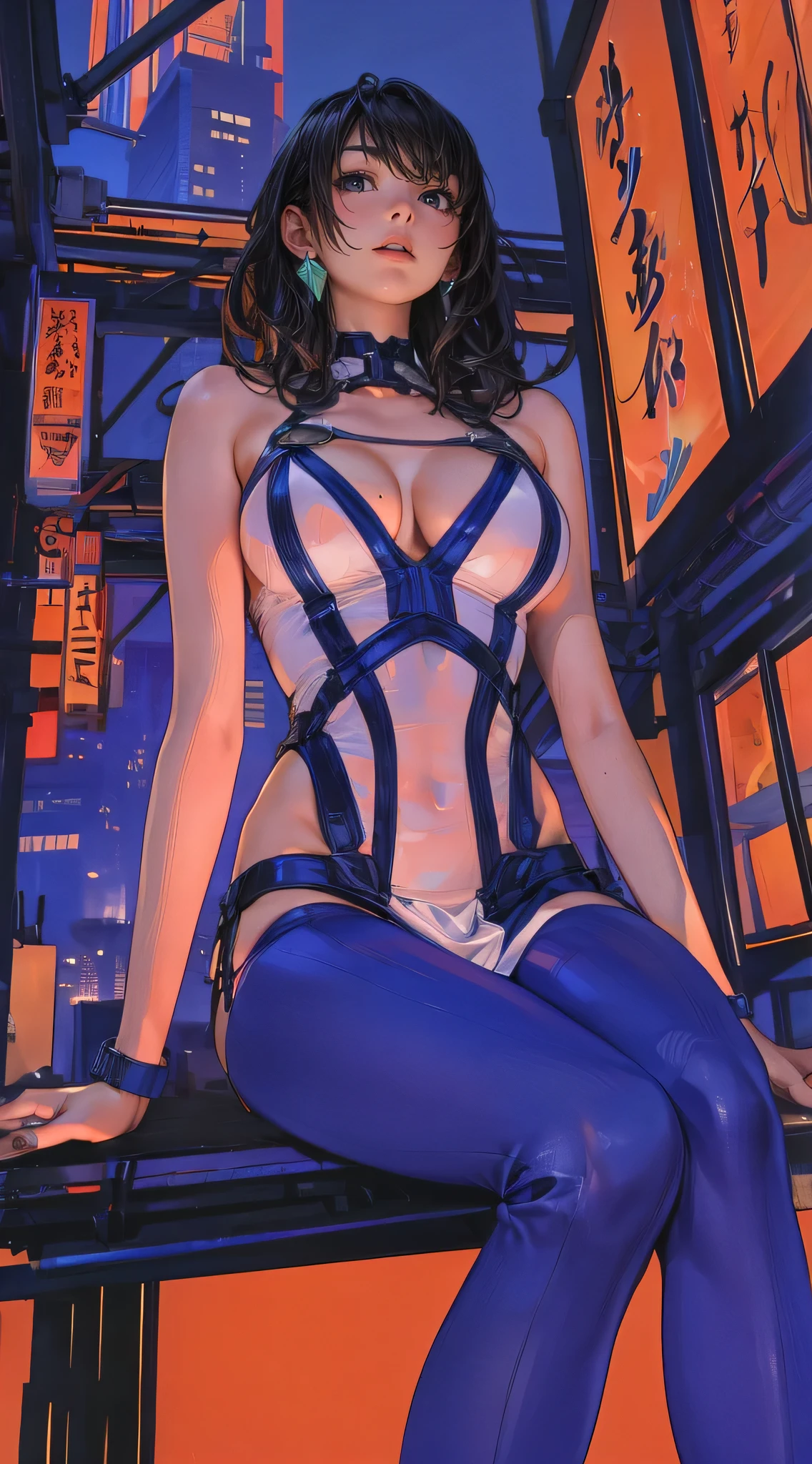 (best quality, 4k, 8k, highres, masterpiece:1.2), ultra-detailed, (realistic, photorealistic, photo-realistic:1.37), beautiful, huge breasts, wide hips, gorgeous eyes