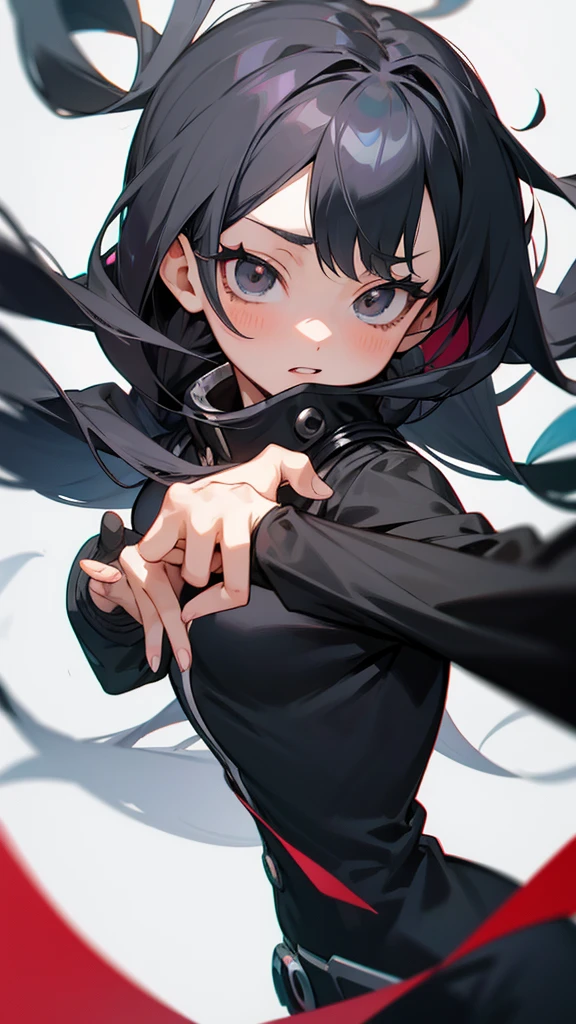 Boku No Hero Academia 3 girl with long hair and gray and black eyes
