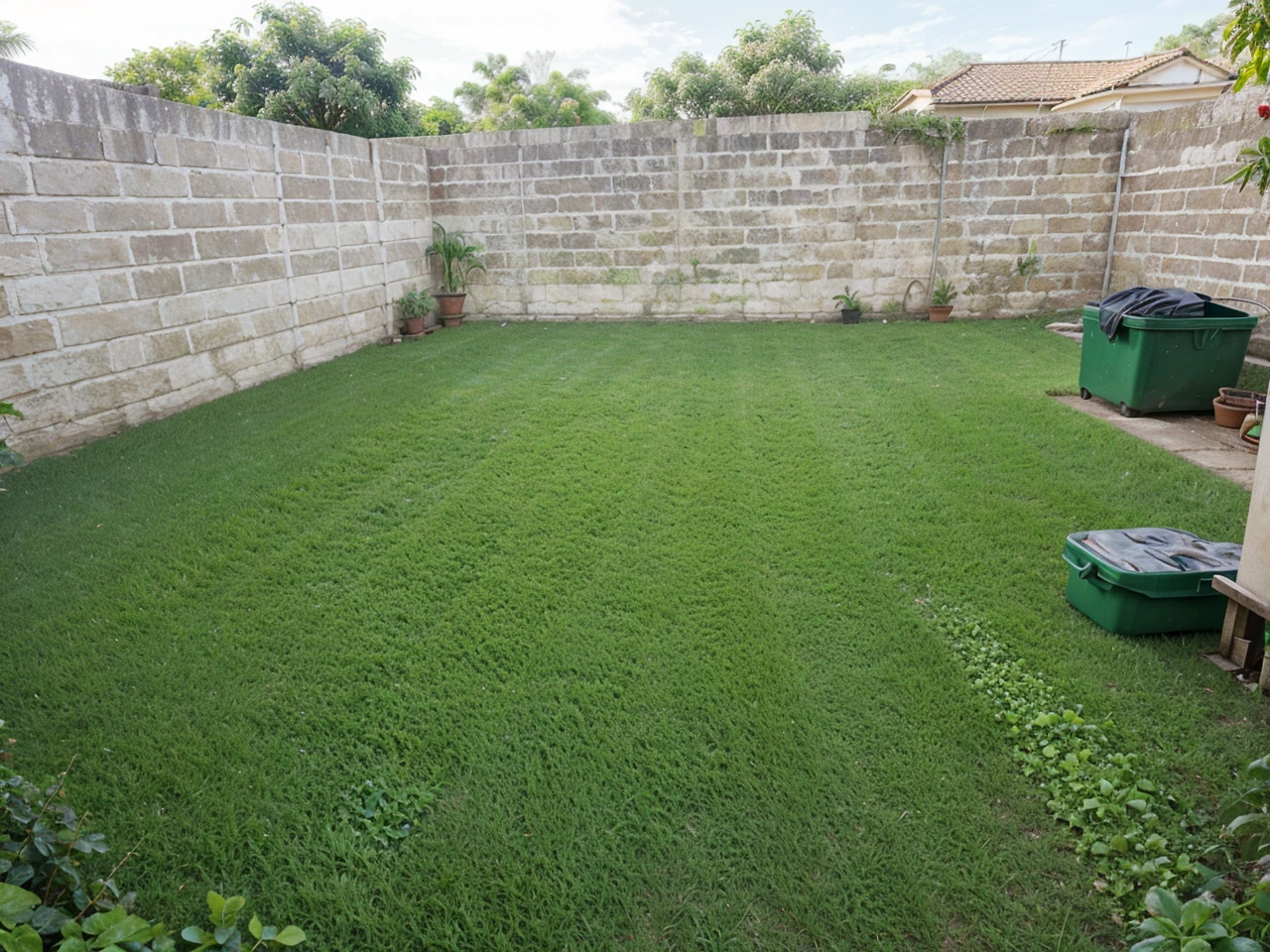 Modify this garden with jungle trees