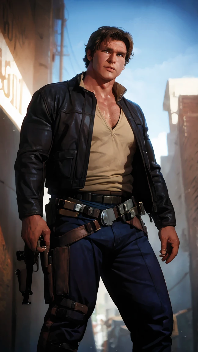 Huge muscle man han solo