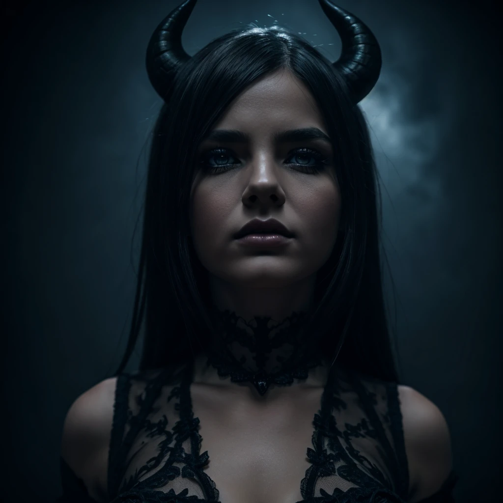 A sarvente fnf, an anthropomorphized female demon, (1girl:1.3), extremely detailed eyes and face, beautiful detailed lips, beautiful detailed eyes, long eyelashes, horns, black dress, gothic ****ta style, dark fantasy, digital painting, (best quality,8k,highres,masterpiece:1.2),ultra-detailed,(realistic,photorealistic,photo-realistic:1.37),dramatic lighting,moody colors,dark atmosphere,dramatic pose,cinematic composition