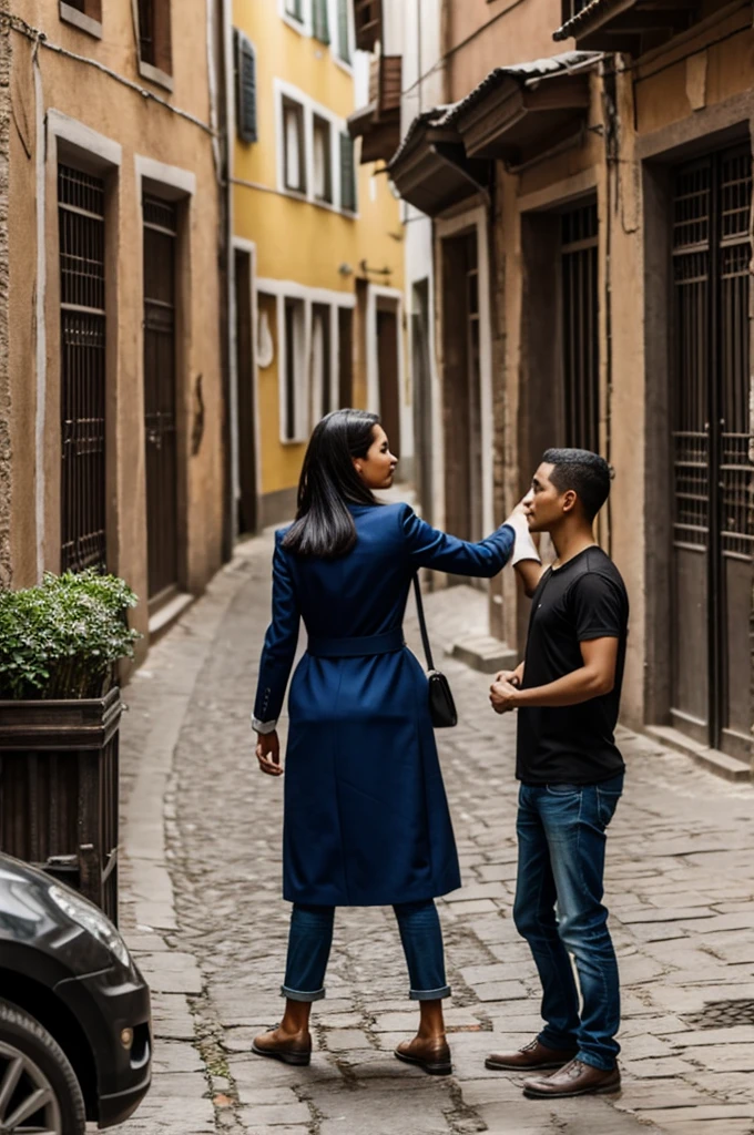 Woman negotiating in another country