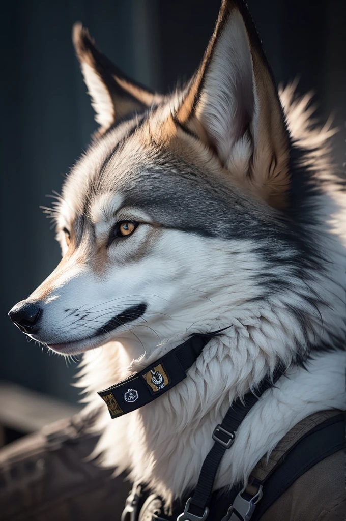 Patch logo with a wolf for special forces