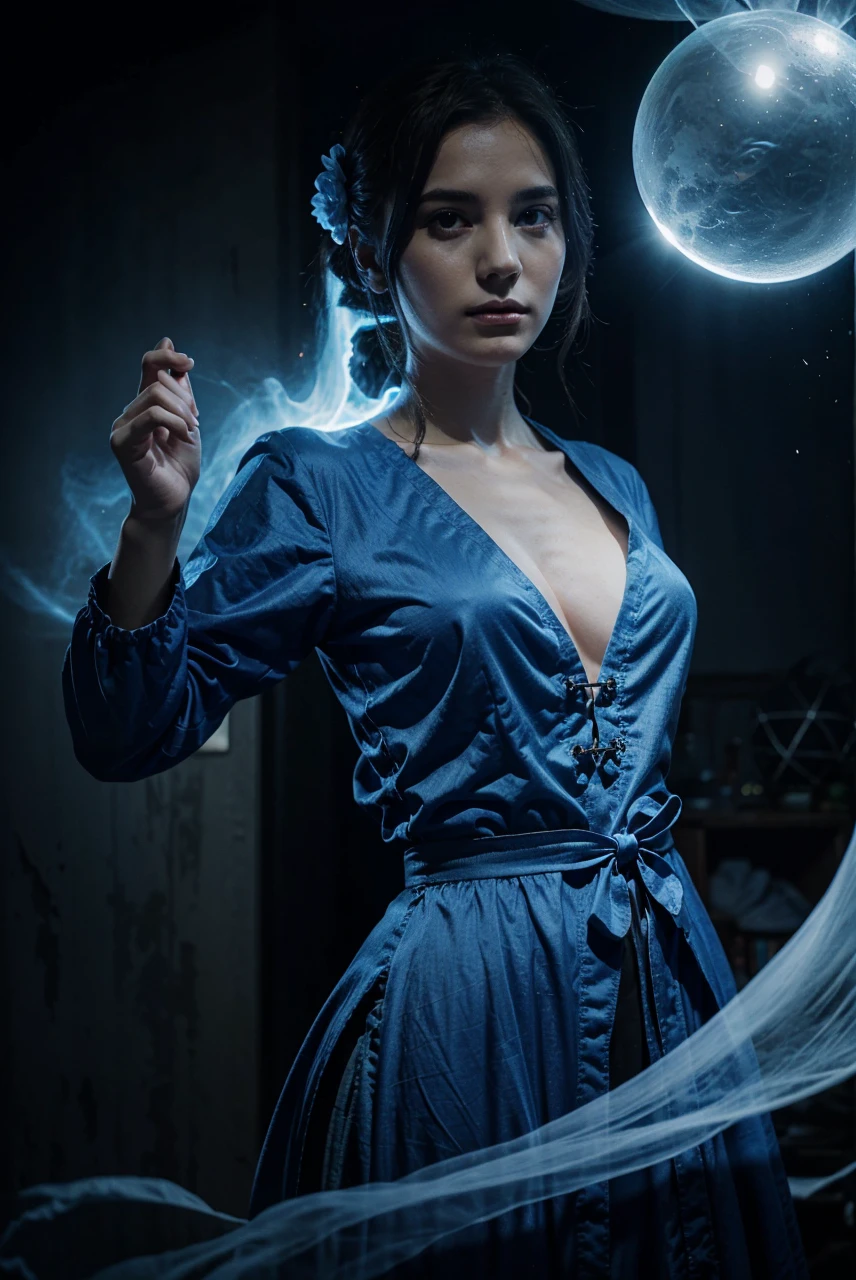 A blue magic kind ans wise ghost